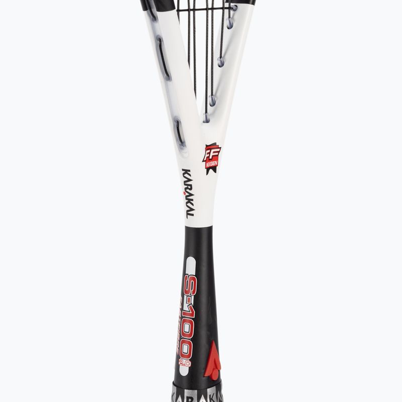 Squashschläger Karakal S-100 FF 2.0 schwarz und weiß KS22004 4