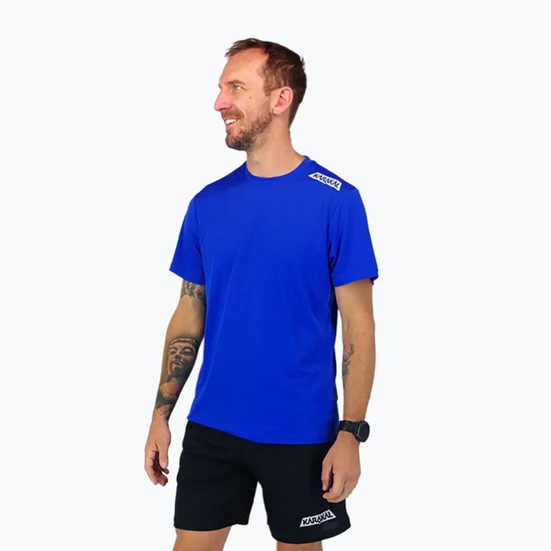 Herren-Tennisshirt Karakal Training Tee blau KC8064