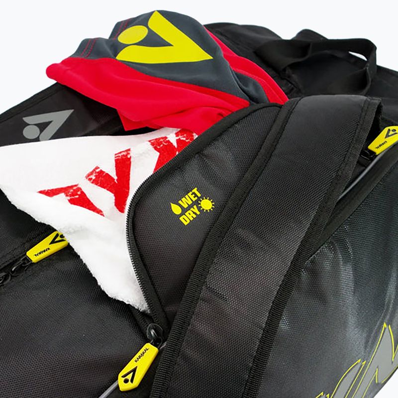 Squash Tasche Karakal Pro Tour Comp 2.0 schwarz/gelb 7
