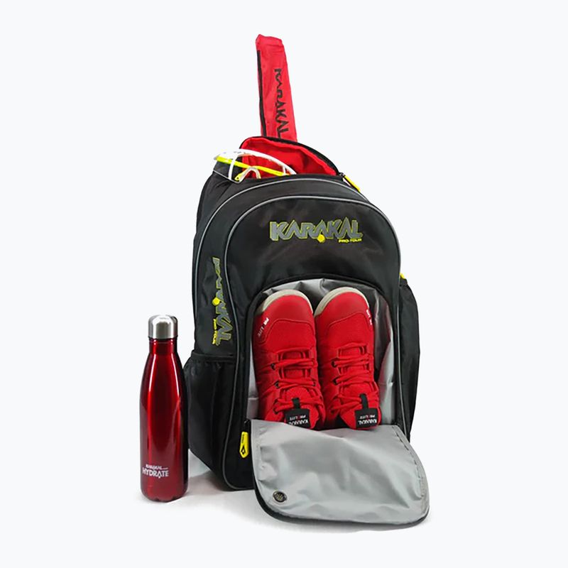 Karakal Pro Tour 2.0 Squash Rucksack 30 l schwarz/gelb 9