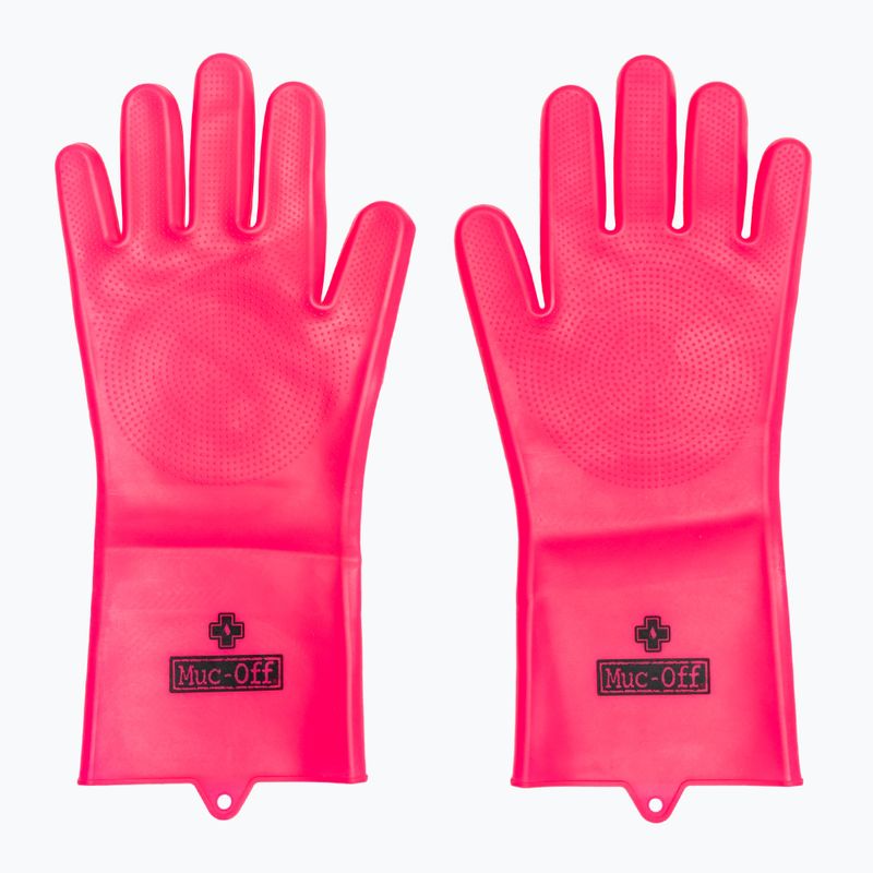 Muc-Off Deep Scrubber Handschuhe rosa Fahrradreinigungshandschuhe 2