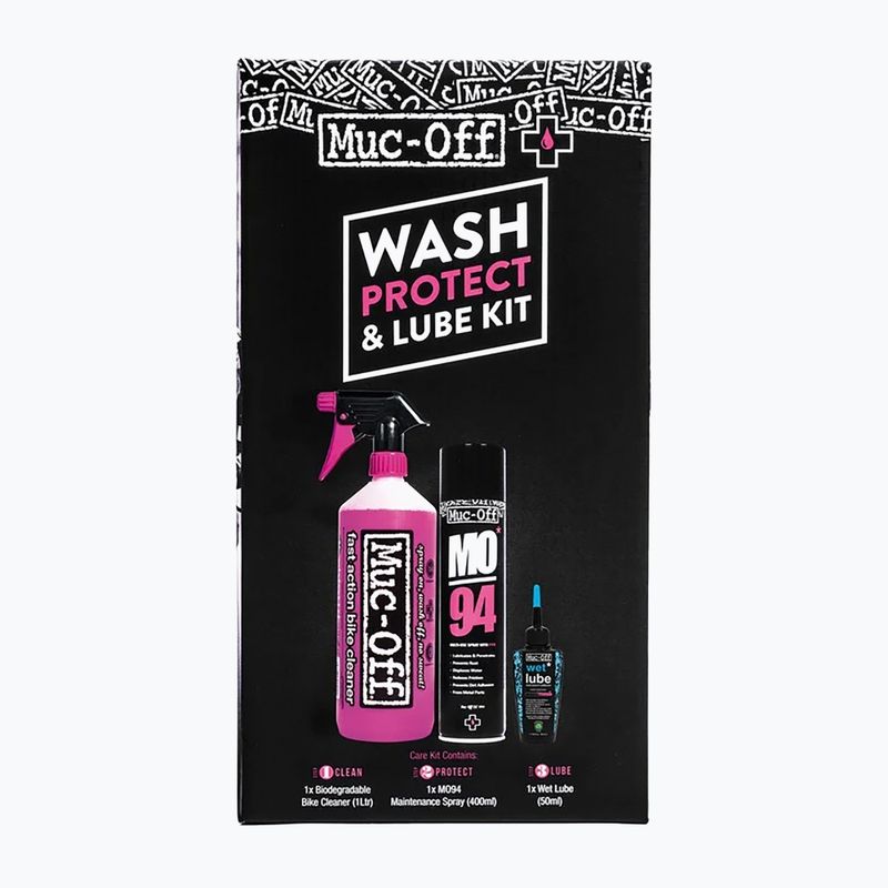 Muc-Off Clean, Protect and Lube Bike Care Kit (Nass-Schmiermittel)