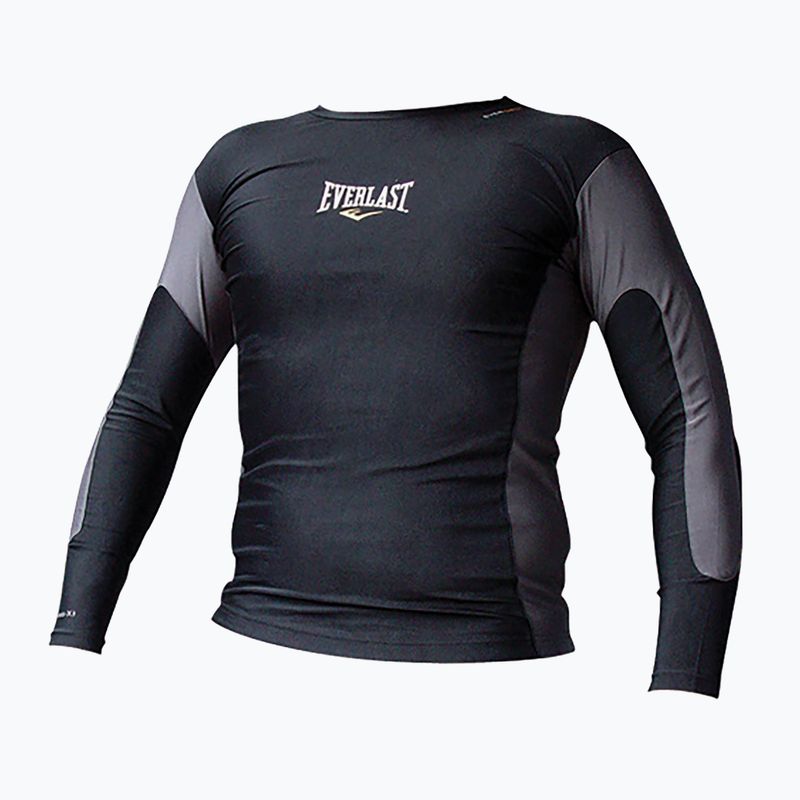 Herren Kompressions-T-Shirt EVERLAST Rashguard Longsleeve schwarz 4430