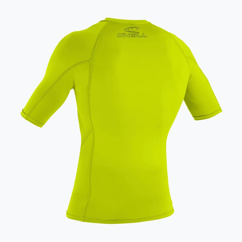 Schwimm T-Shirt Herren O'Neill Basic Skins Rash Guard lime 2