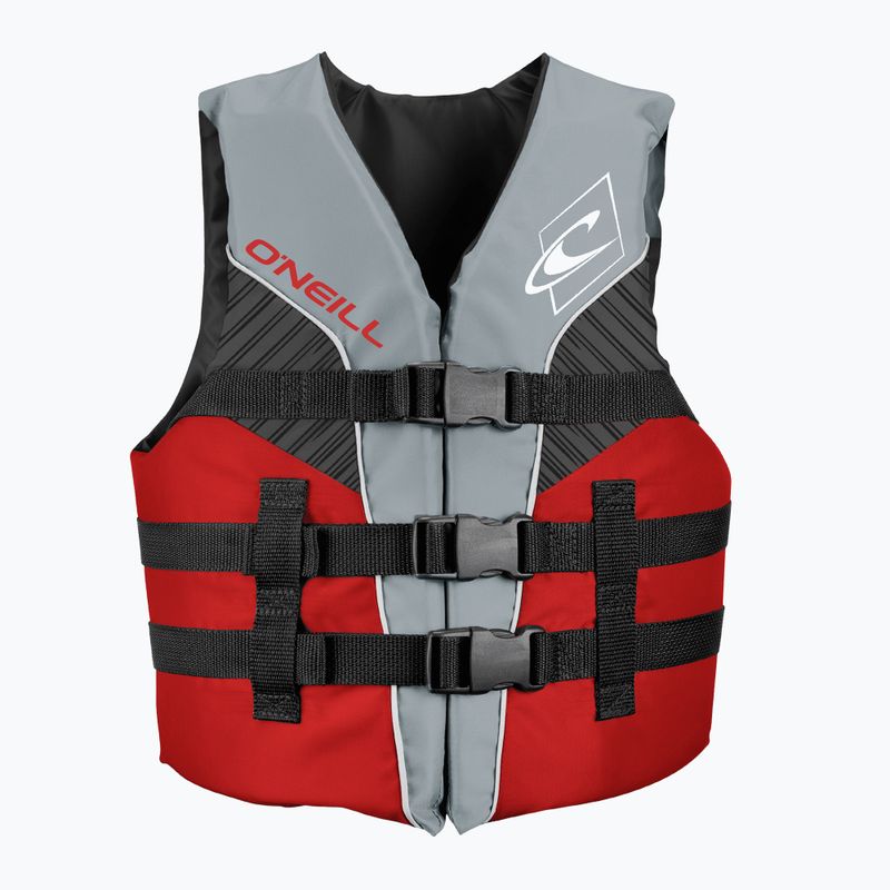 Sicherheitsweste Kinder O'Neill Superlite 50N ISO Vest smoke/graphite/red white
