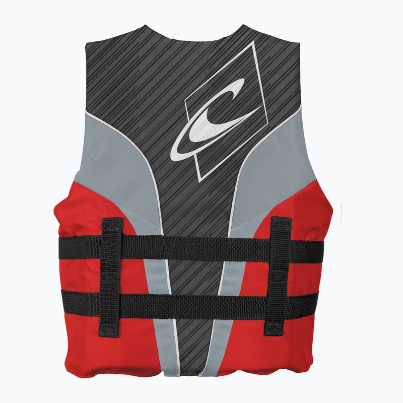 Sicherheitsweste Kinder O'Neill Superlite 50N ISO Vest smoke/graphite/red white 2