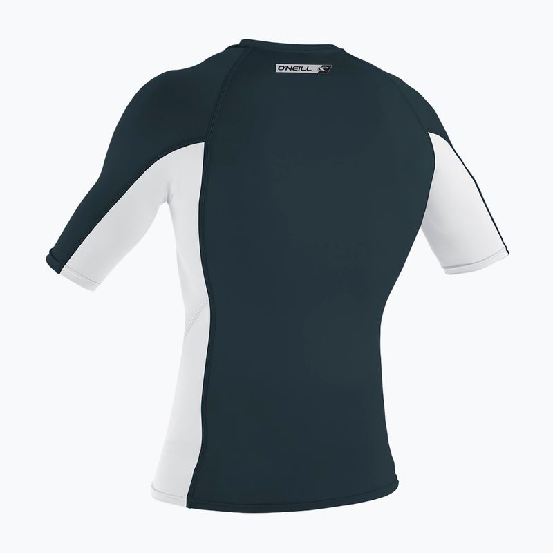 Herren Schwimmshirt O'Neill Premium Skins Rash Guard slate/white/slate 2