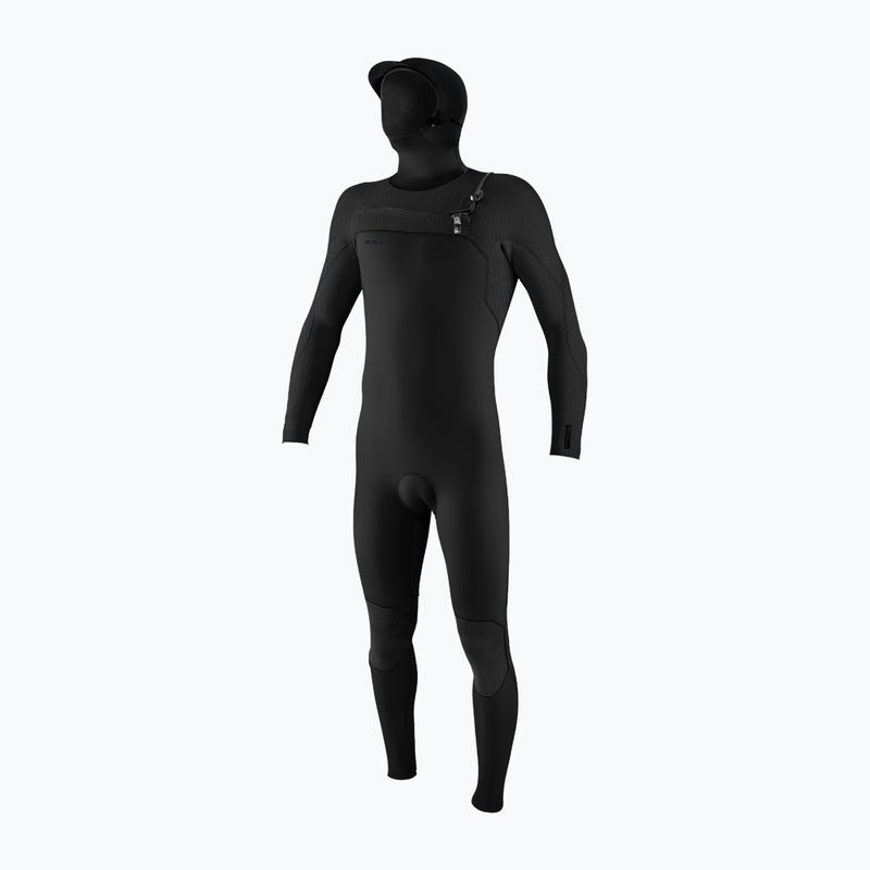 Herren Schwimm-Neoprenanzug O'Neill Hyperfreak 4/3+ mm Chest Zip with Hood black/black