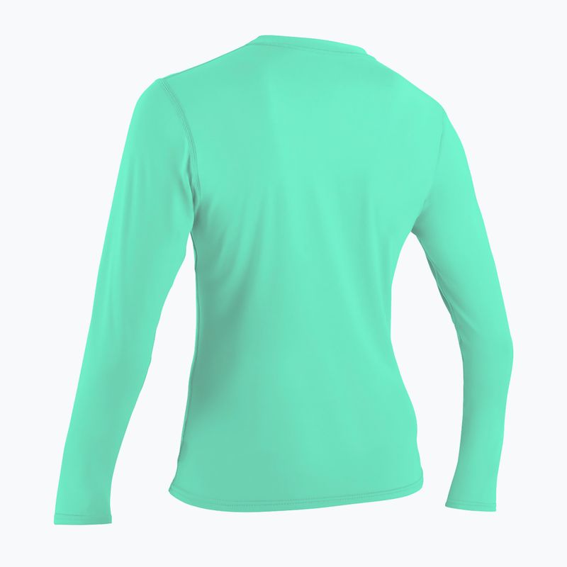 Damen Schwimmen Langarm O'Neill Basic Skins Sun Shirt hell aqua 2
