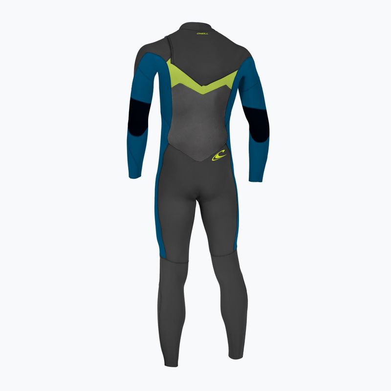 O'Neill Youth Ninja 5/4 Chest Zip Full schwarz/ultra blau/dayglo Kinder Neoprenanzug 2