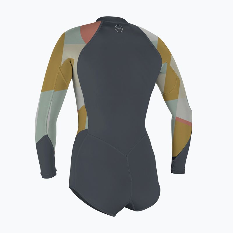 Women's O'Neill Bahia 2/1 Front Zip L/S Short Frühling tradewinds / Jasmin Neopren Schaum 2