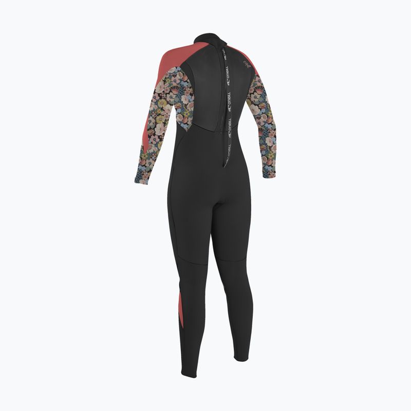 O'Neill Girls Epic 4/3 Back Zip Full schwarz/twiggy/tea rose Kinder Neoprenanzug 2