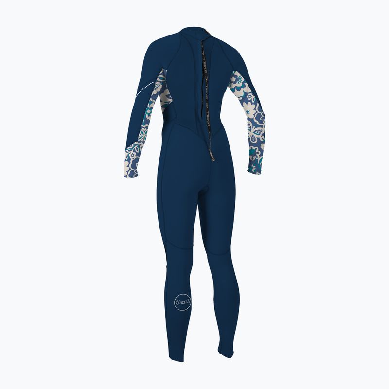 Schaumstoff für das Schwimmen Damen O'Neill Bahia 3/2 Back Zip Full frnavy/crisflor/crisflor 2