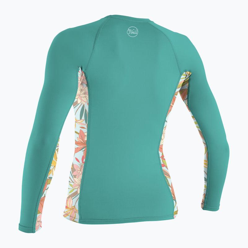 Damen Schwimmen Longsleeve O'Neill Side Print Rash Guard Kanton/Dalia 2