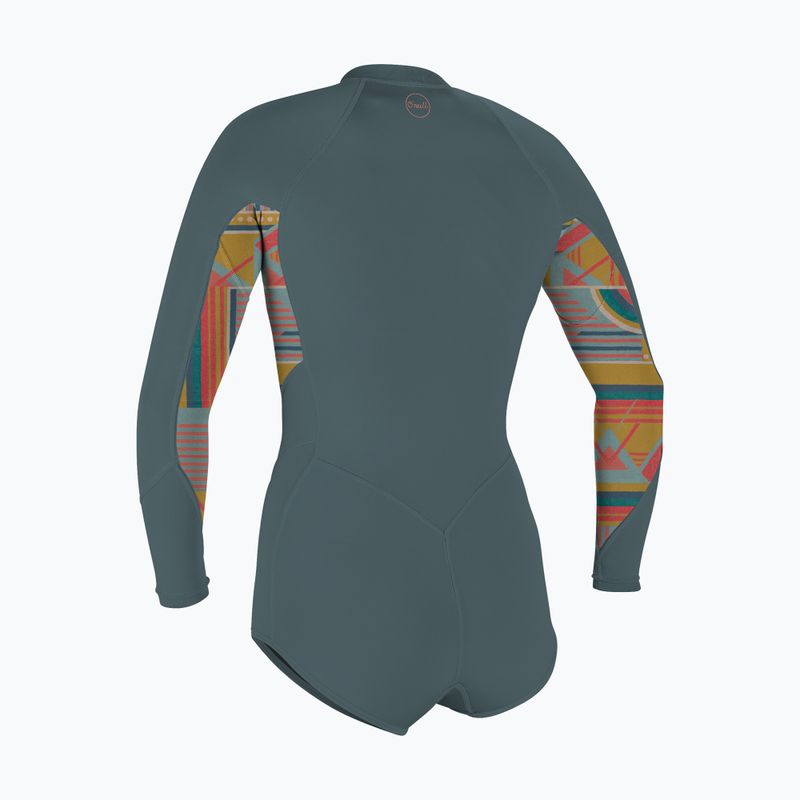 Women's O'Neill Bahia 2/1 Front Zip Short Spring shade/ arta geo/ shade Neoprenanzug 2