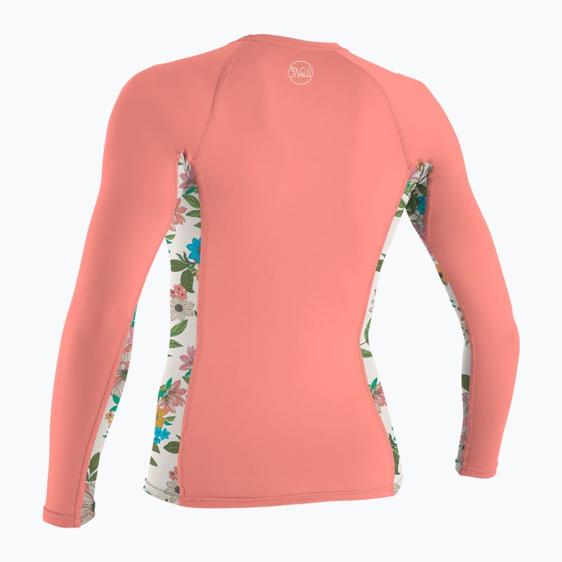 Damen Schwimmen Langarm O'Neill Side Print Rash Guard Wüste Blume / Kara floral 2