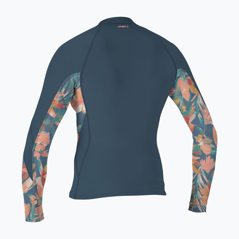 Damen-Neoprenanzug O'Neill Bahia 1/0.5mm Full-Zip Jacket copen blue/painted tropics/copen blue 2