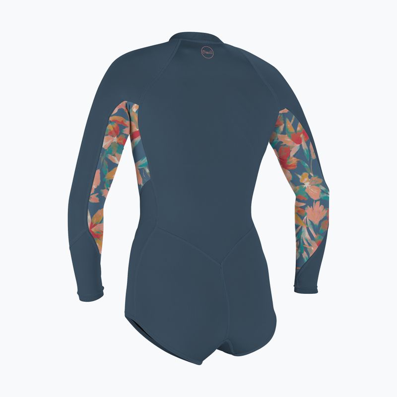 Women's Swim Foam O'Neill Bahia 2/1 Front Zip Short Spring Copen blau/gemalt tropisch/offen blau 2