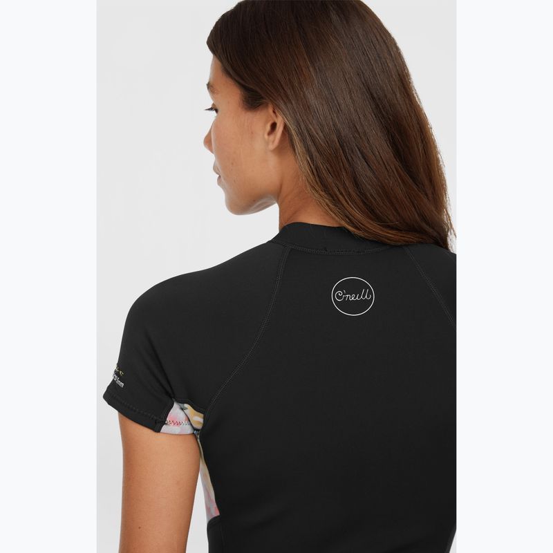 O'Neill Bahia 2/1 mm Front Zip Spring schwarz/ micah floral/ schwarz Damen Neoprenanzug 4