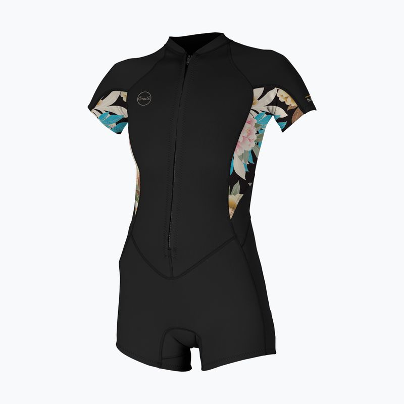 O'Neill Bahia 2/1 mm Front Zip Spring schwarz/ micah floral/ schwarz Damen Neoprenanzug 7