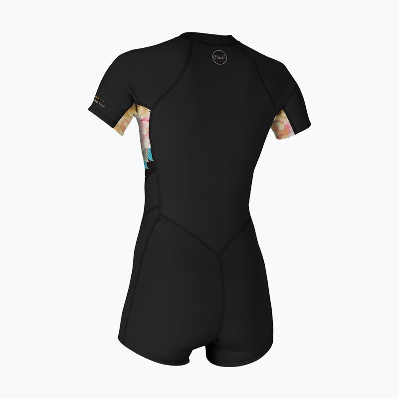 O'Neill Bahia 2/1 mm Front Zip Spring schwarz/ micah floral/ schwarz Damen Neoprenanzug 8