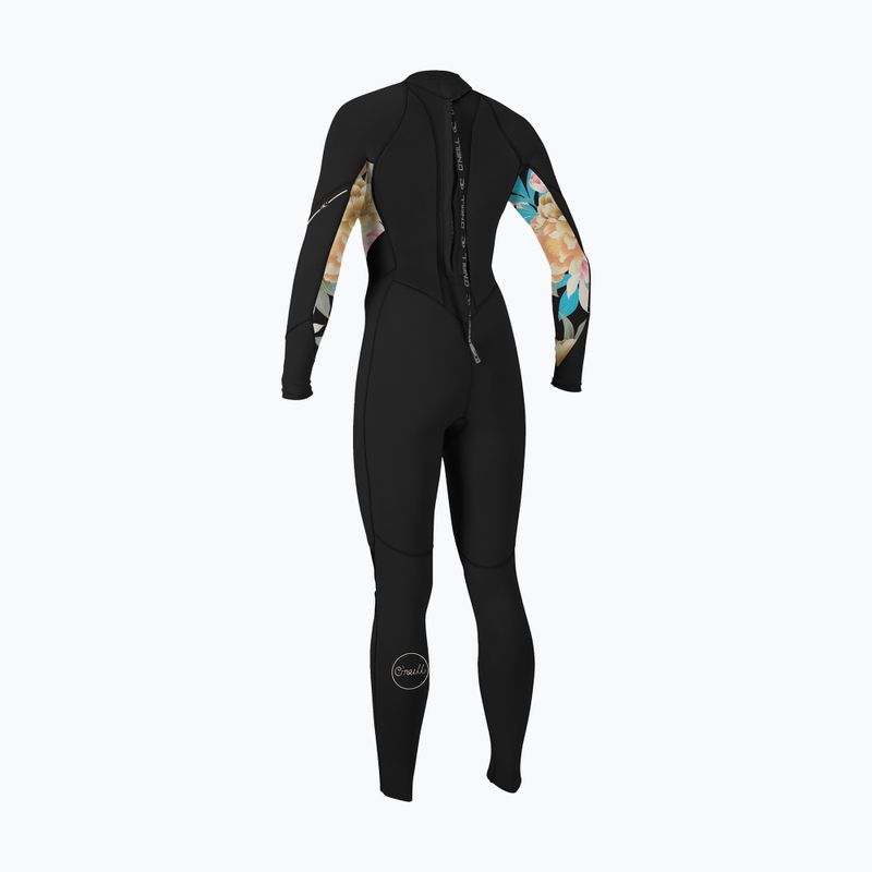 O'Neill Bahia 3/2 Back Zip Full schwarz/mikah floral/schwarz Damen Neoprenanzug 2