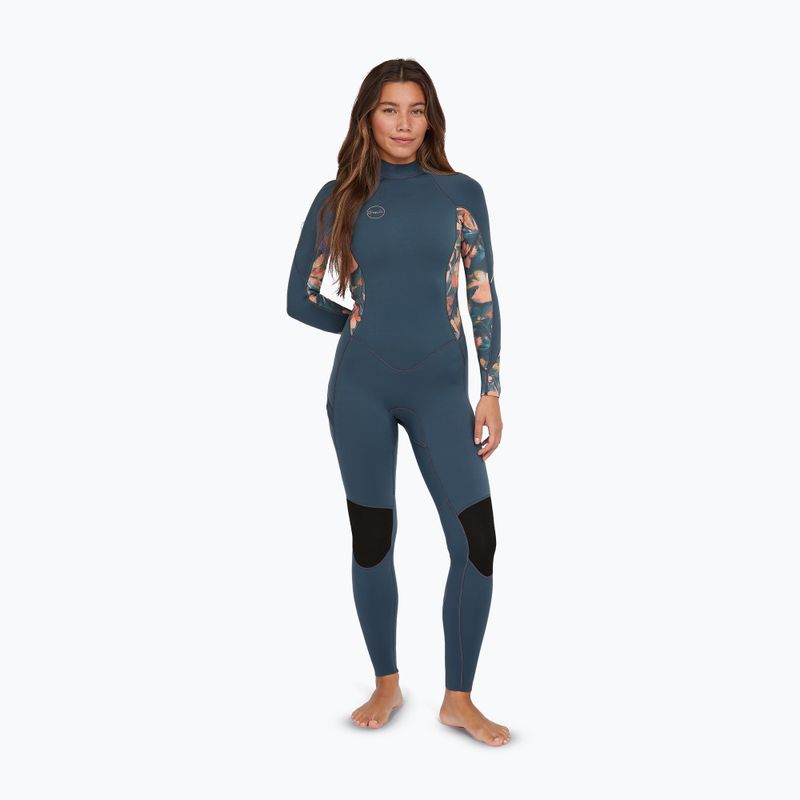 Damenschwimmflügel O'Neill Bahia 3/2 Back Zip Full copen blau/gemalt tropics/gemalt tropics