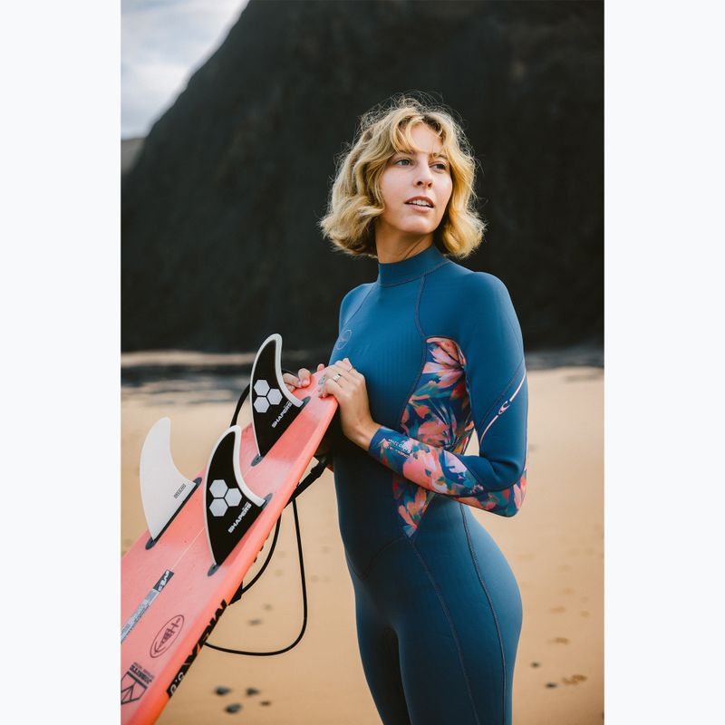 Damenschwimmflügel O'Neill Bahia 3/2 Back Zip Full copen blau/gemalt tropics/gemalt tropics 12