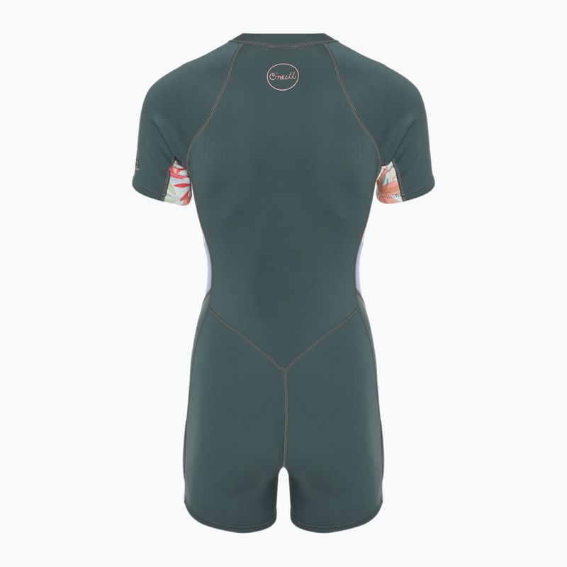 Women's O'Neill Bahia 2/1 mm Front Zip Spring shade/ arta geo/ shade Neoprenanzug 2