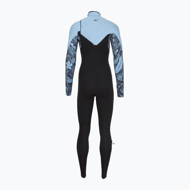 Damen Schwimm-Neoprenanzug O'Neill Epic 5/4 mm Chest Zip Full black/stormy palm/faded denim 3