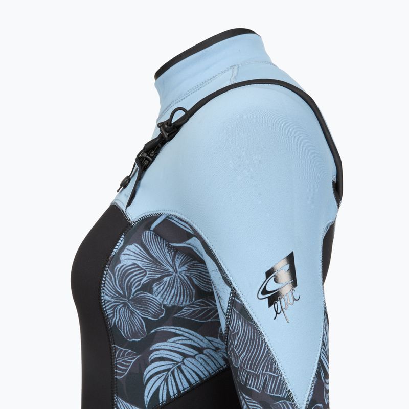 Damen Schwimm-Neoprenanzug O'Neill Epic 5/4 mm Chest Zip Full black/stormy palm/faded denim 6