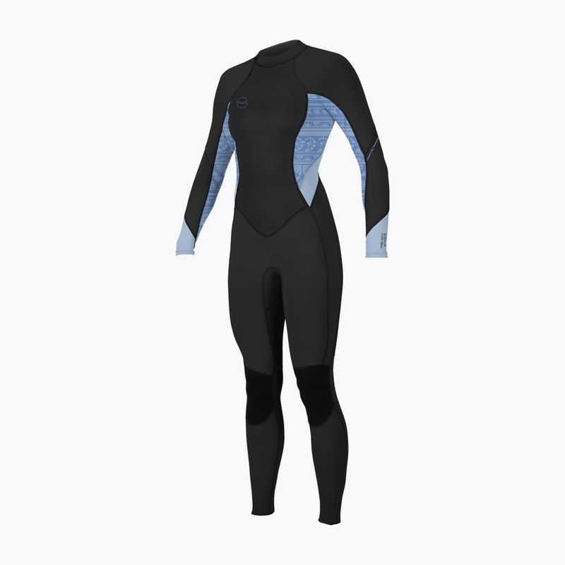 Damen Schwimm-Neoprenanzug O'Neill Bahia 3/2 Back Zip Full IQ5 black/surf abstract/chambray blue