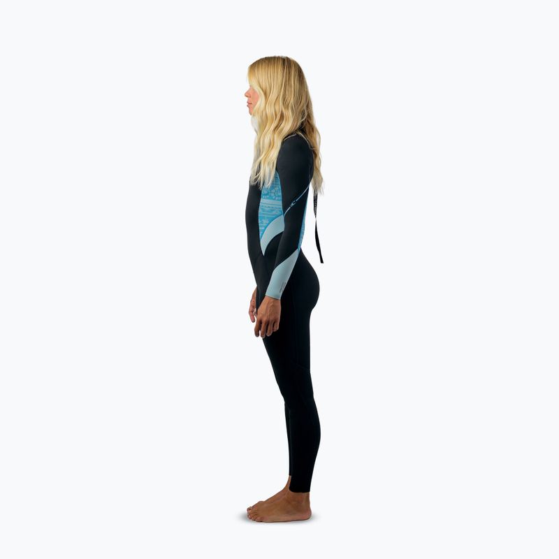 Damen Schwimm-Neoprenanzug O'Neill Bahia 3/2 Back Zip Full IQ5 black/surf abstract/chambray blue 5