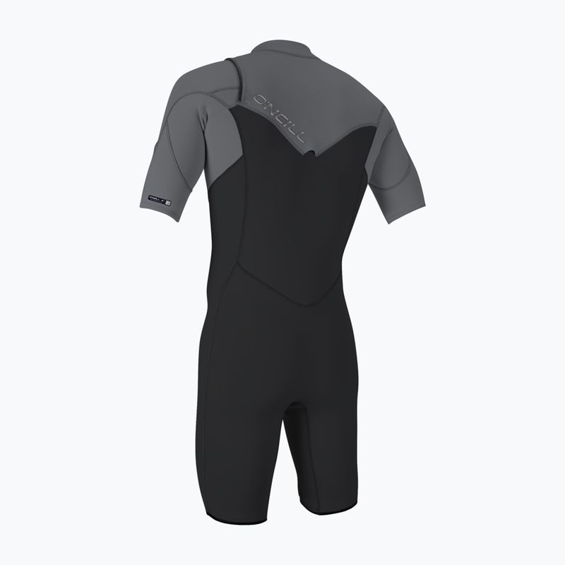 Herren Schwimm-Neoprenanzug O'Neill Hammer 2mm Chest Zip SS Spring IS6 tempered steel/smoke/smoke 2