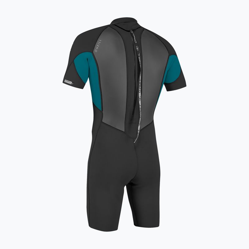 Herren Schwimm-Neoprenanzug O'Neill Reactor-2 2mm Back Zip SS Spring HJ5 black/tide pool 2