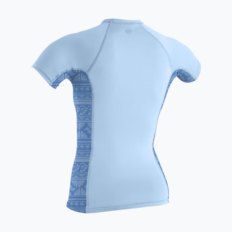 Damen-Badeoberteil O'Neill Hyperfreak Skins Rash Guard chambray blue/surf abstract 2