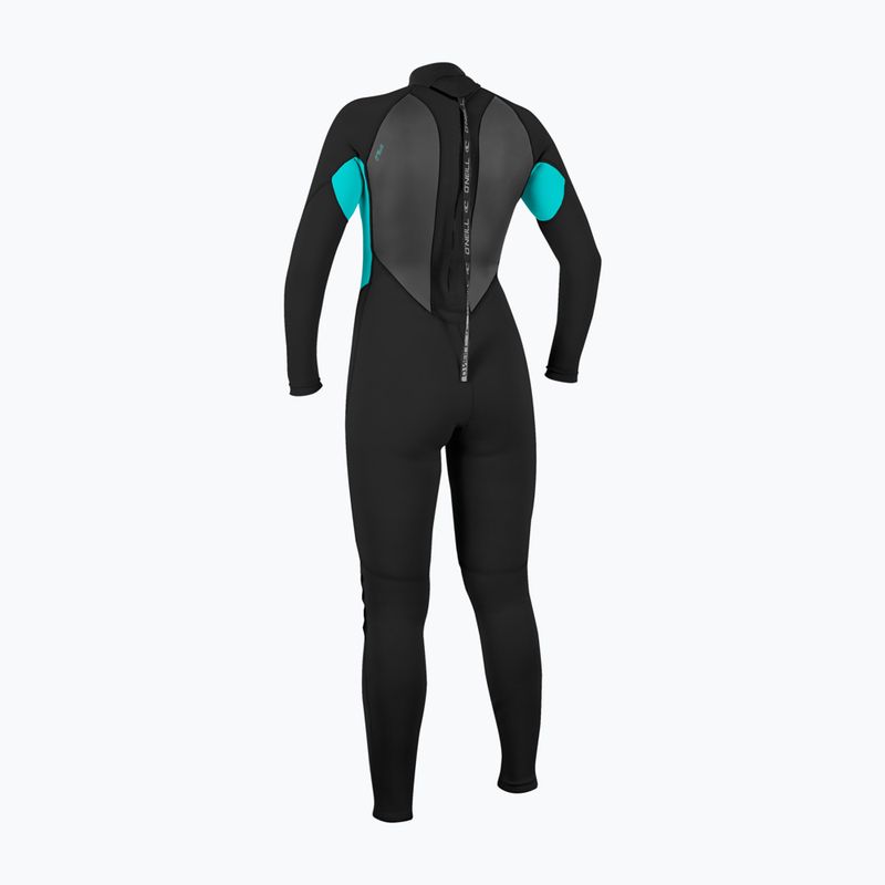 Damen Schwimm-Neoprenanzug O'Neill Reactor-2 3/2 mm Back Zip Full black/light aqua 2
