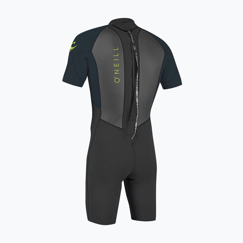 Kinder Schwimm-Neoprenanzug O'Neill Youth Reactor-2 2mm Back Zip SS Spring black/slate 2