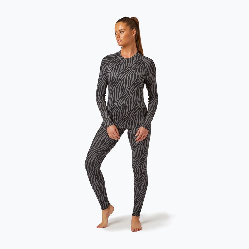 Damen-Thermoaktivshirt Surfanic Cozy Limited Edition Crew Neck black zebra 2