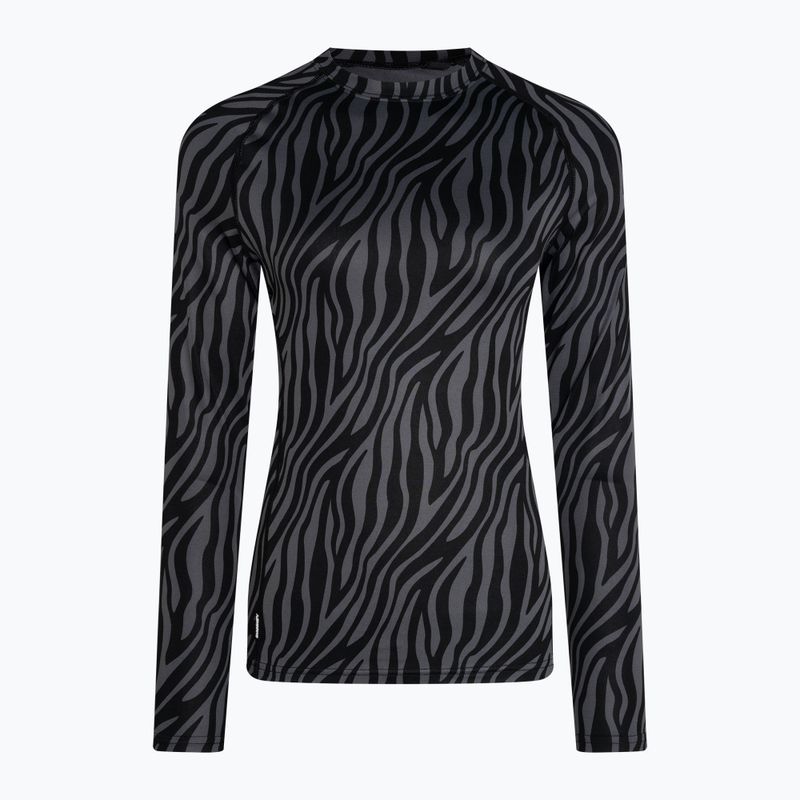 Damen-Thermoaktivshirt Surfanic Cozy Limited Edition Crew Neck black zebra 4
