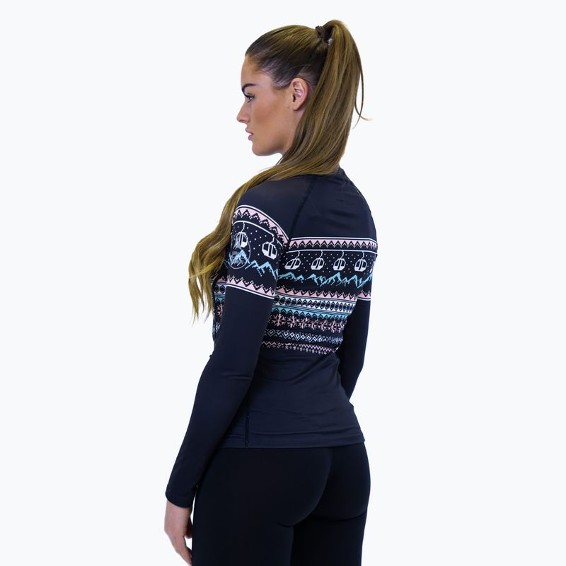 Women's Surfanic Cozy Limited Edition Crew Neck Thermo-Longsleeve schwarz fairisle 2