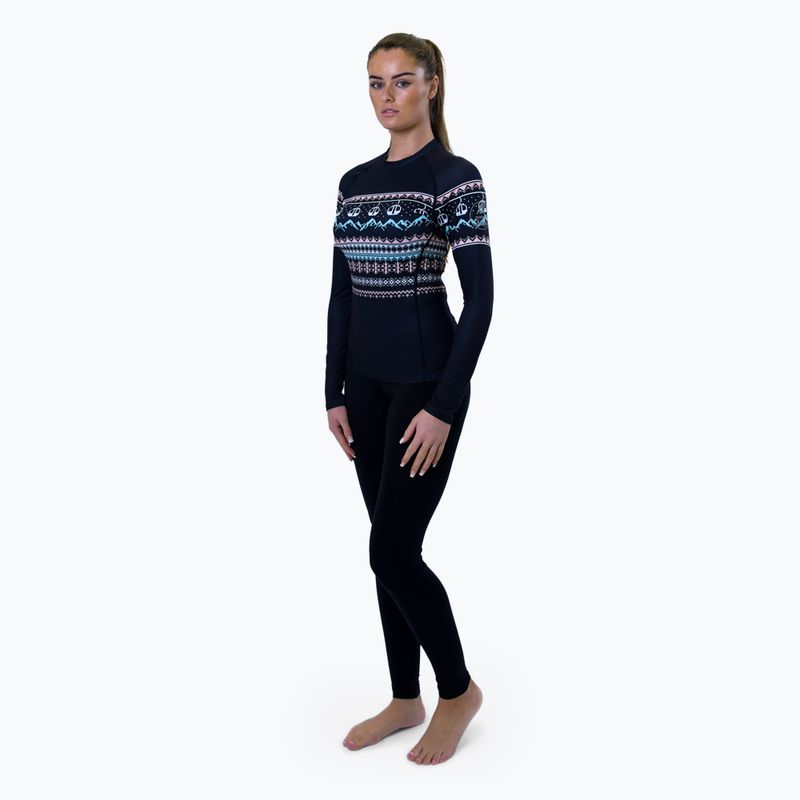 Women's Surfanic Cozy Limited Edition Crew Neck Thermo-Longsleeve schwarz fairisle 3