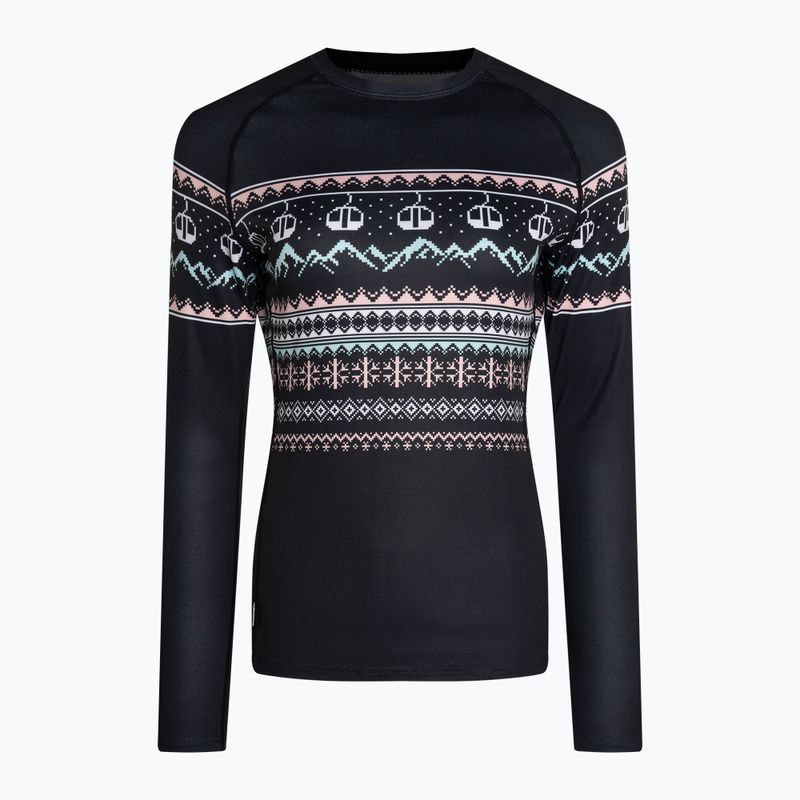 Damen-Thermoaktivshirt Surfanic Cozy Limited Edition Crew Neck black fairisle 4