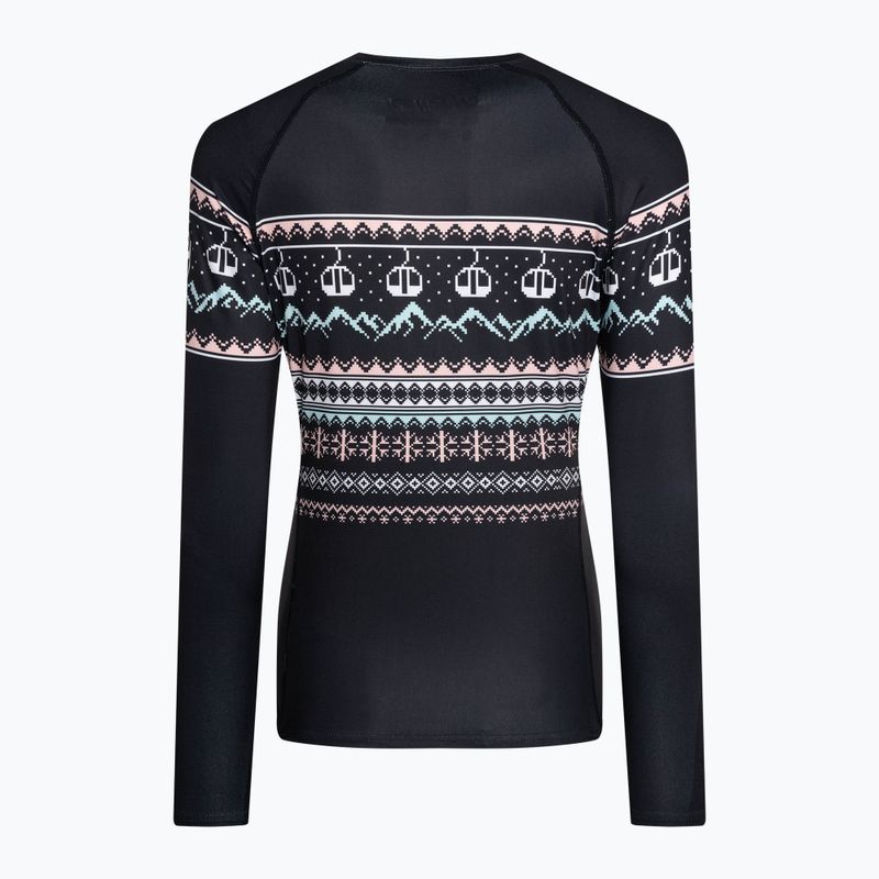 Damen-Thermoaktivshirt Surfanic Cozy Limited Edition Crew Neck black fairisle 5