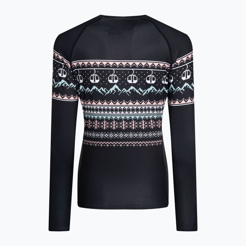 Women's Surfanic Cozy Limited Edition Crew Neck Thermo-Longsleeve schwarz fairisle 5