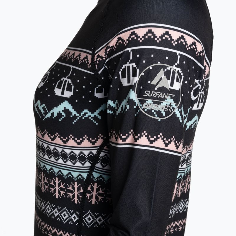 Damen-Thermoaktivshirt Surfanic Cozy Limited Edition Crew Neck black fairisle 7