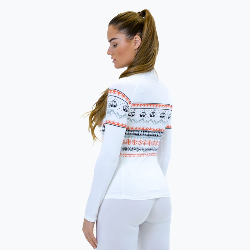 Damen-Thermoaktivshirt Surfanic Cozy Limited Edition Crew Neck white fairisle 3