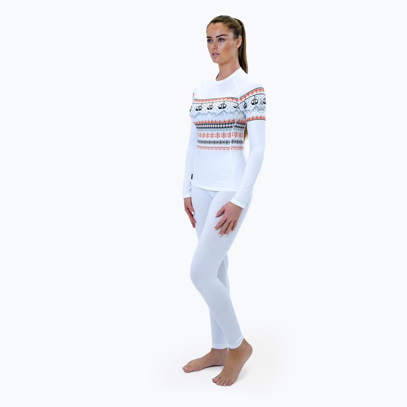 Damen-Thermoaktivshirt Surfanic Cozy Limited Edition Crew Neck white fairisle 2