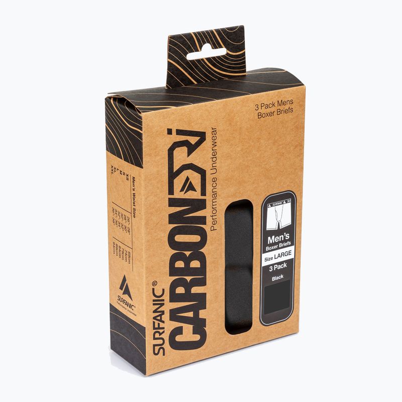 Herren Thermo-Boxershorts Surfanic Carbondri 3er-Pack black 2