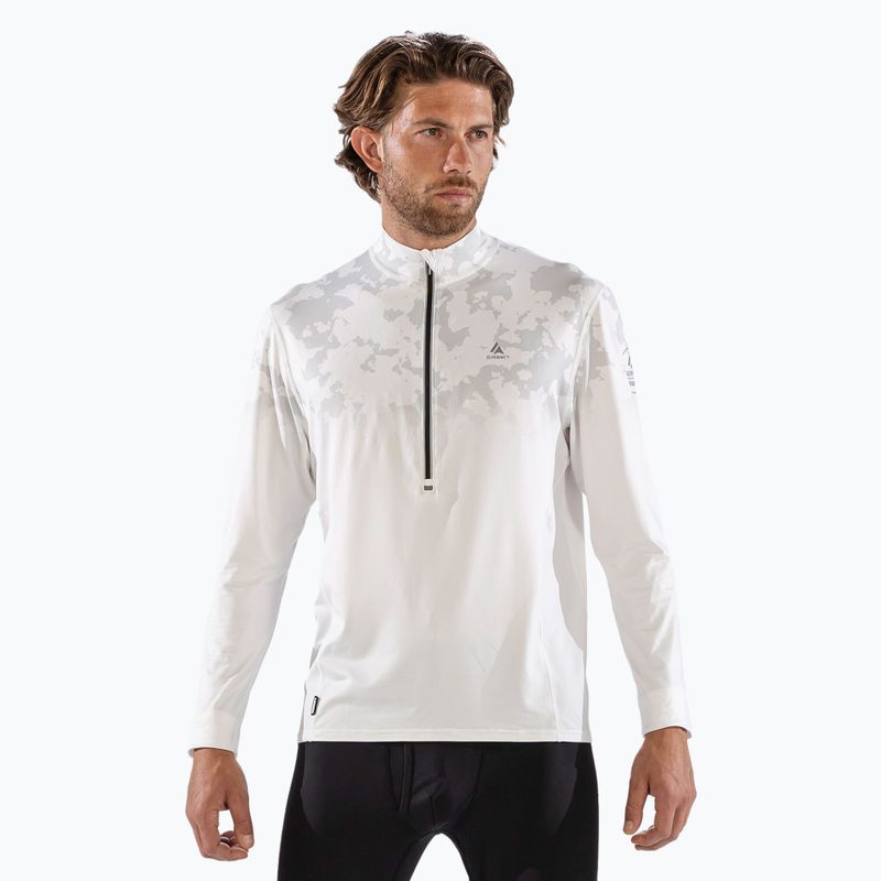Herren Thermoaktiv-Funktionsshirt Surfanic Bodyfit CarbonDri Limited Edition Zip Neck optic white